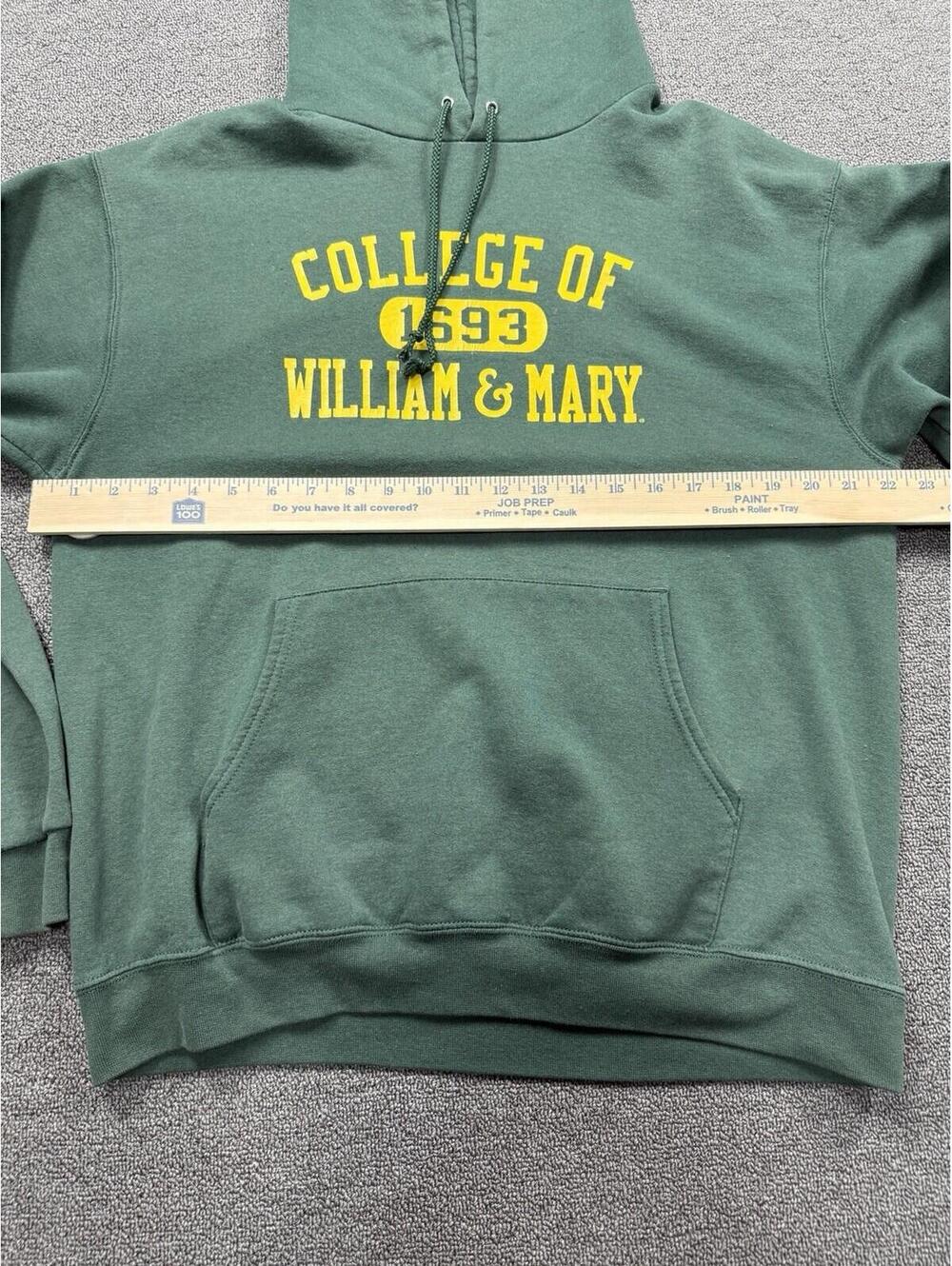 Vintage William & Mary University Green Champion Hoodie Mens Large Academia - Picture 4 of 6